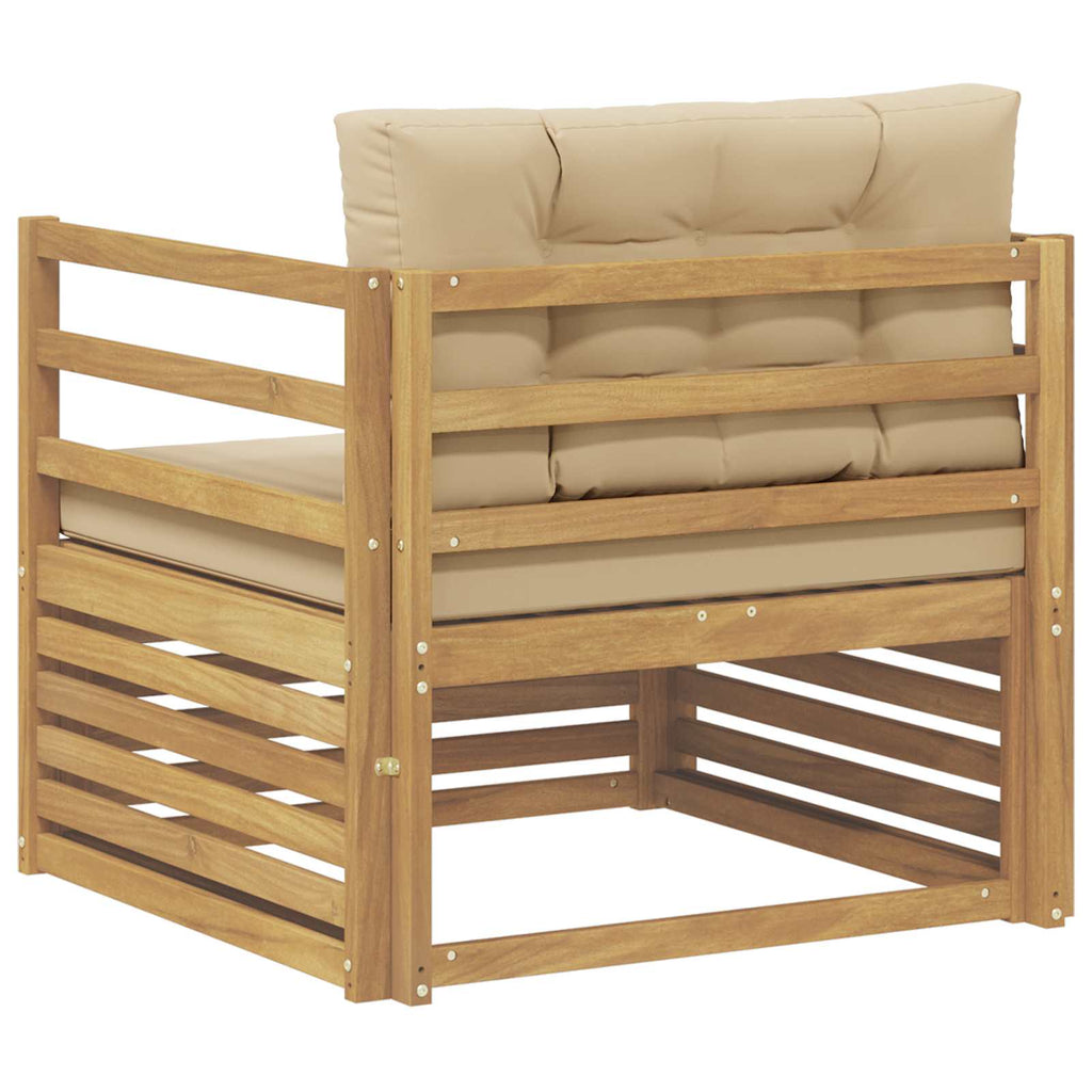 Outdoor-Sofa Weiß und Beige
