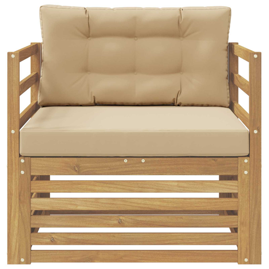 Outdoor-Sofa Weiß und Beige