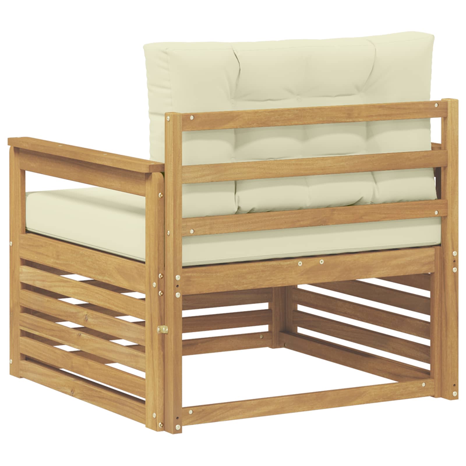 Outdoor-Sofa Polyester Weiß und Creme