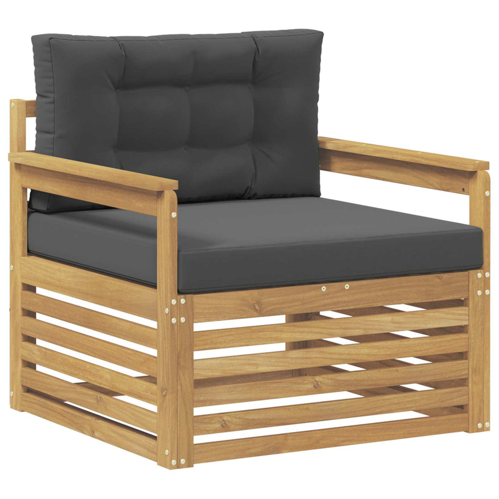 Outdoor-Sofa Polyester Weiß und Anthrazit