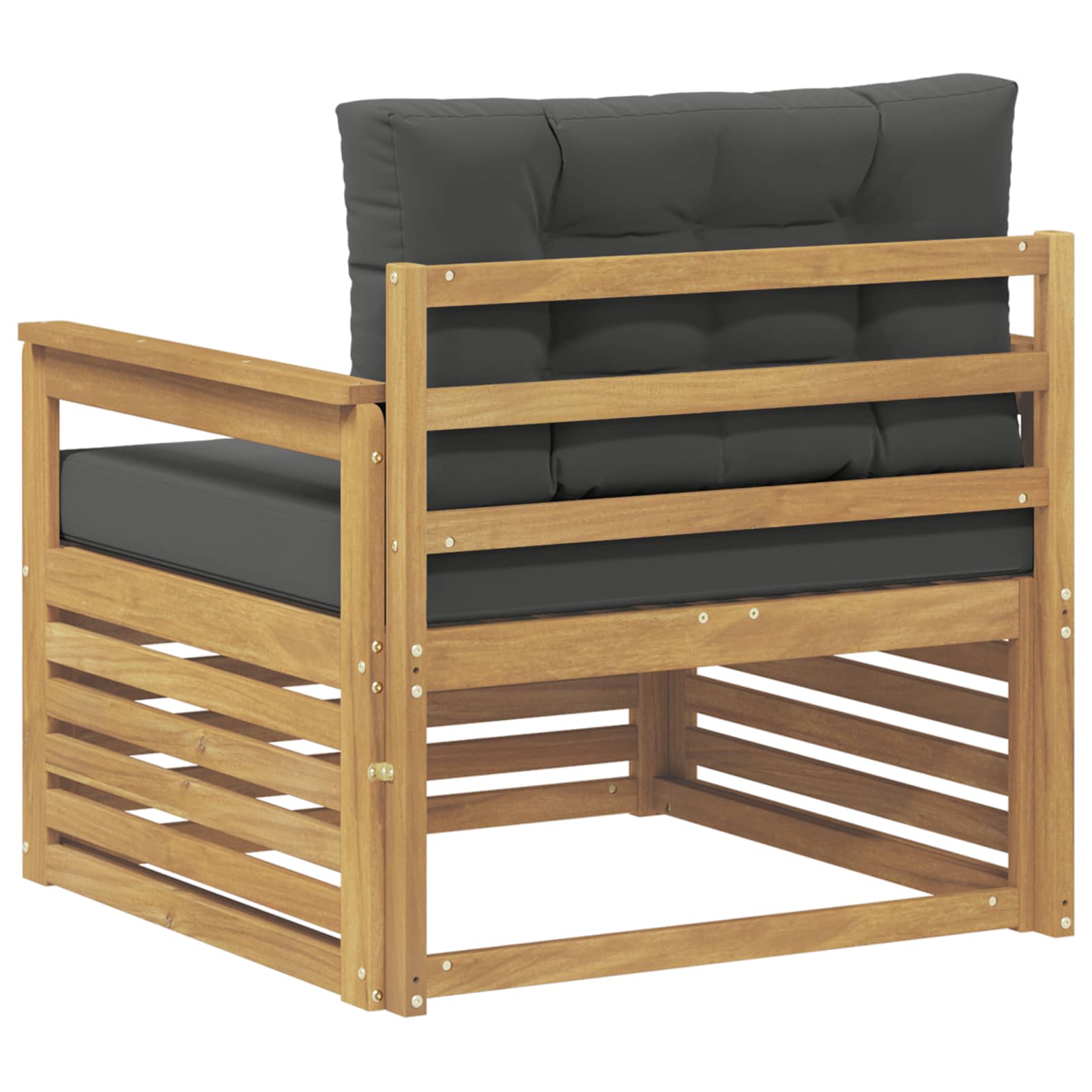 Outdoor-Sofa Polyester Weiß und Anthrazit