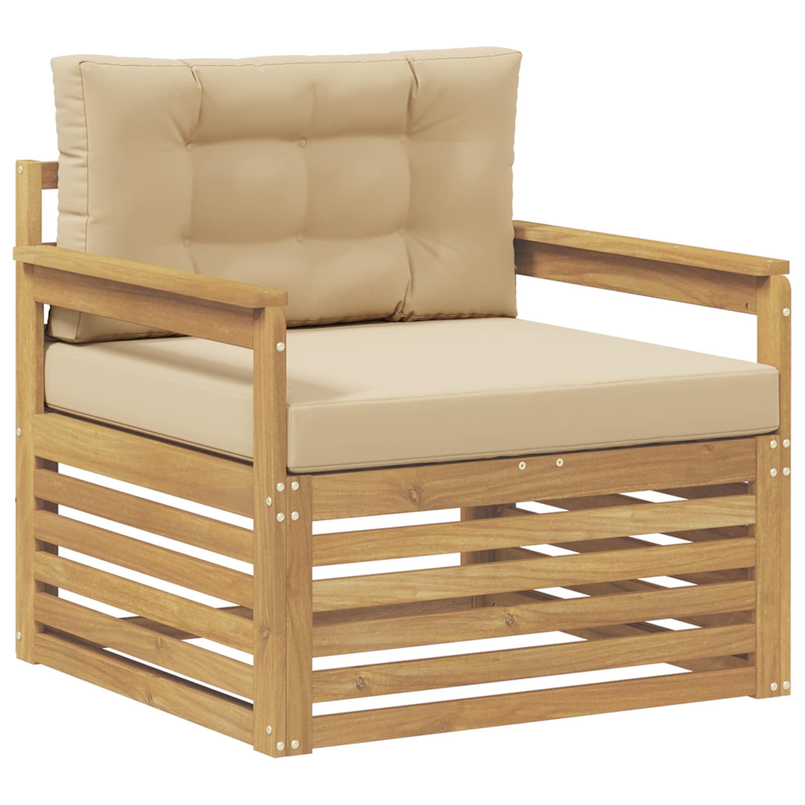 Outdoor-Sofa Polyester Weiß