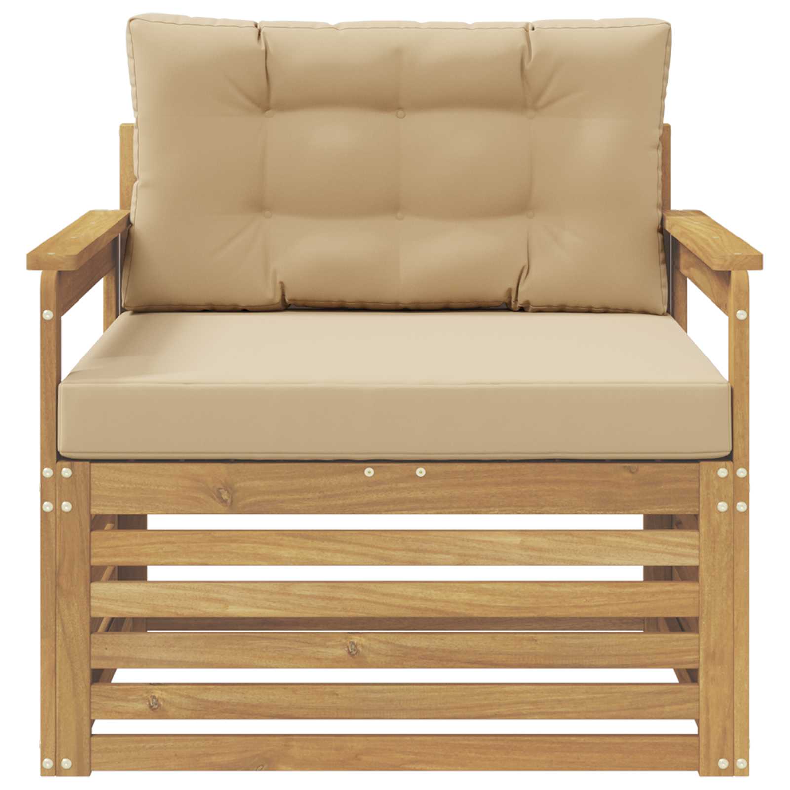 Outdoor-Sofa Polyester Weiß
