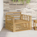 Outdoor-Sofa Massivholz Akazie Weiß