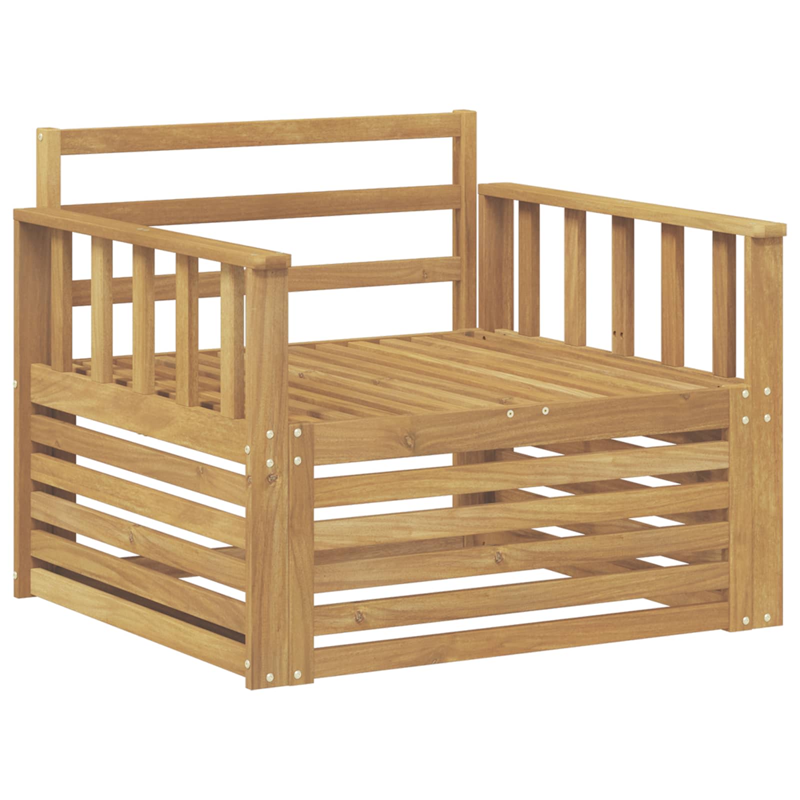 Outdoor-Sofa Massivholz Akazie Weiß