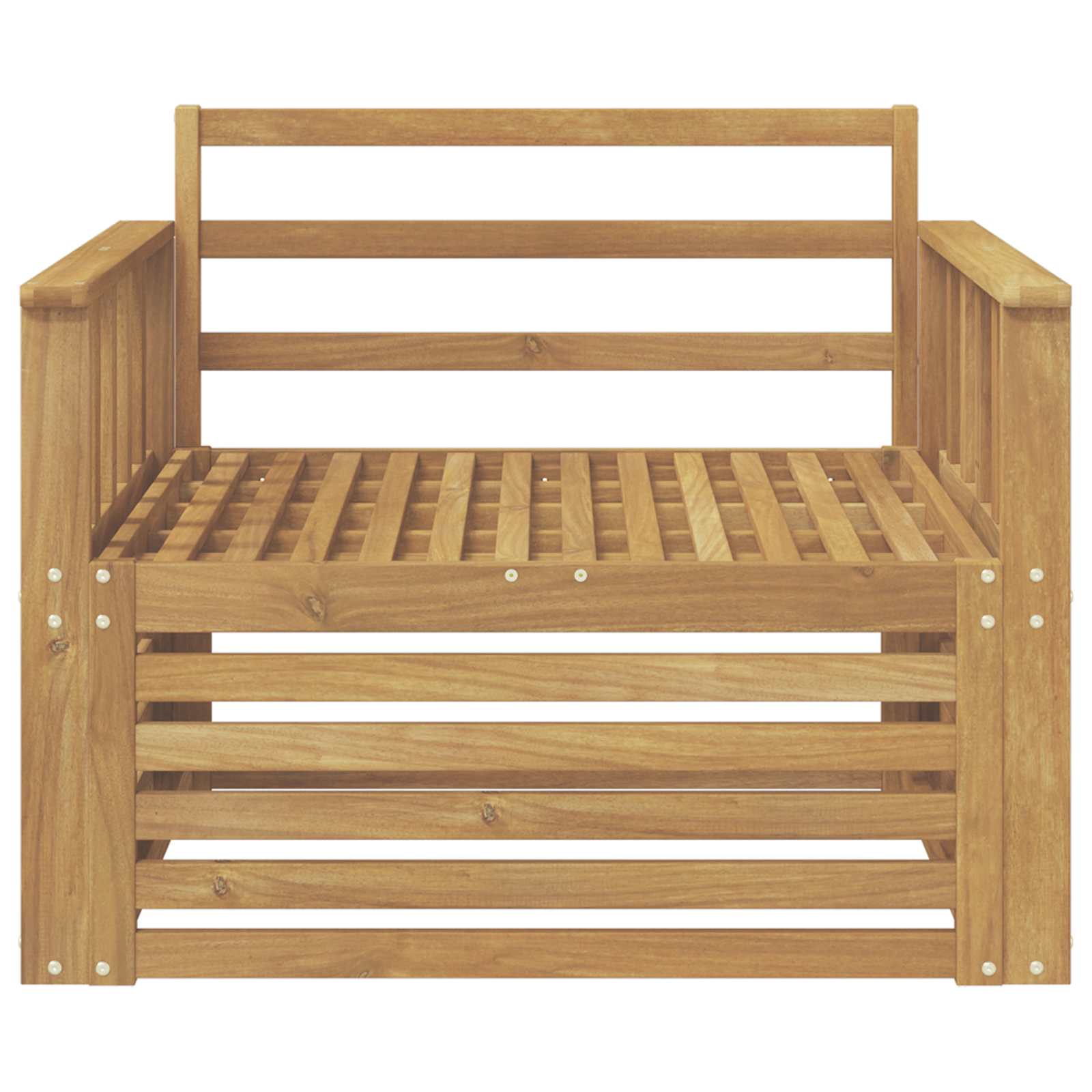 Outdoor-Sofa Massivholz Akazie Weiß