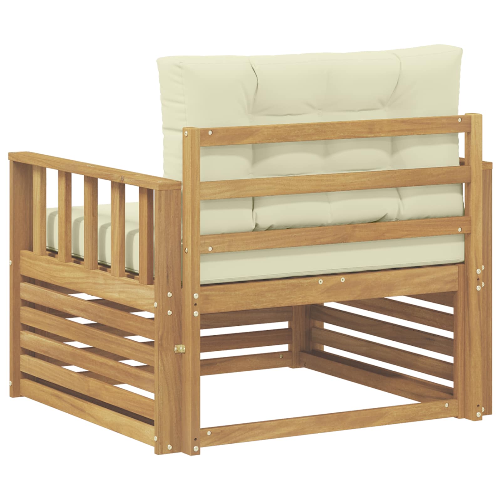 Outdoor-Sofa Polyester Weiß und Creme