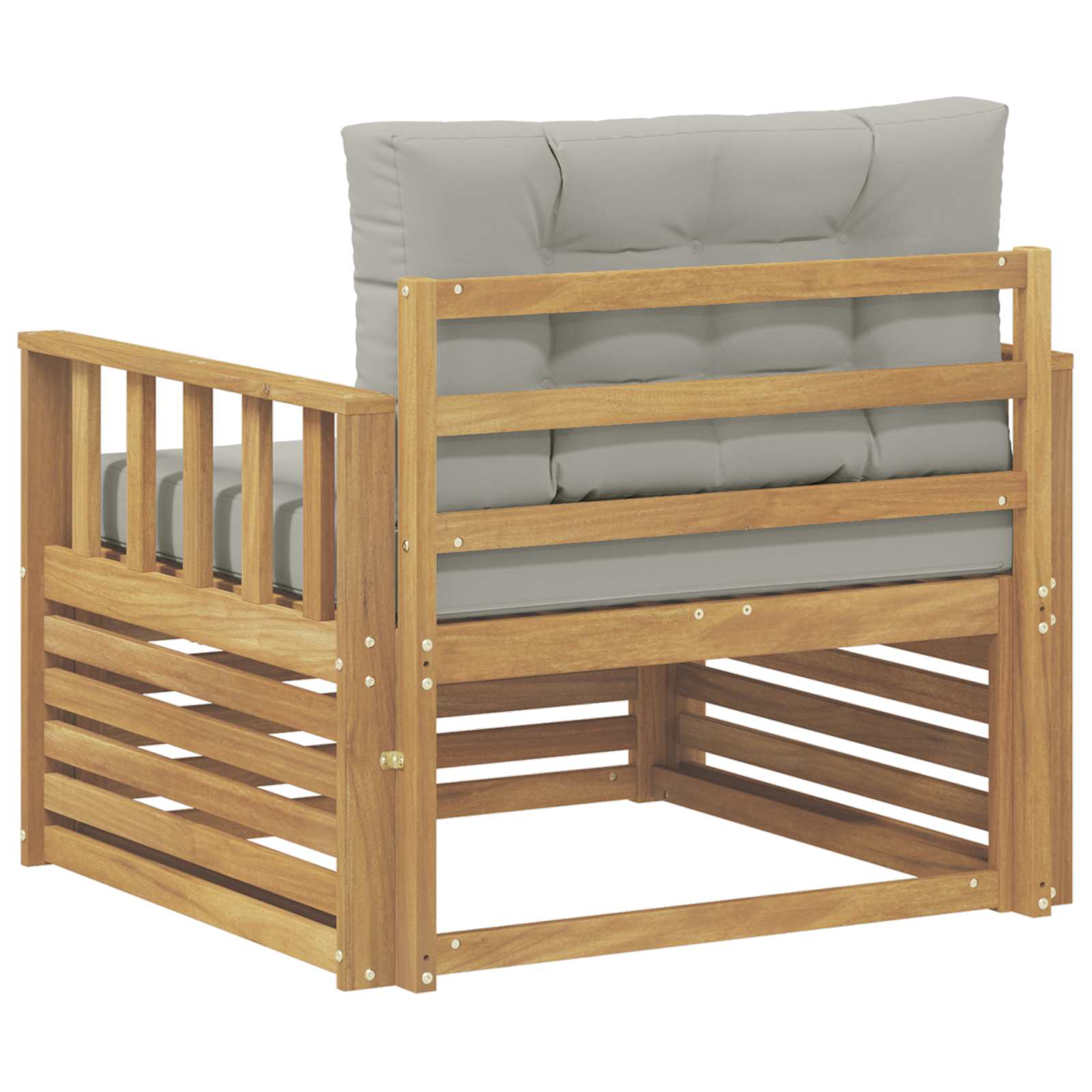 Outdoor-Sofa Polyester Weiß und Hellgrau