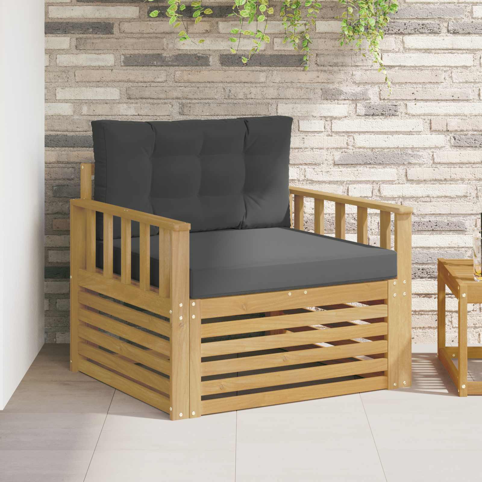 Outdoor-Sofa Polyester Weiß