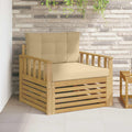 Outdoor-Sofa Polyester Weiß und Beige