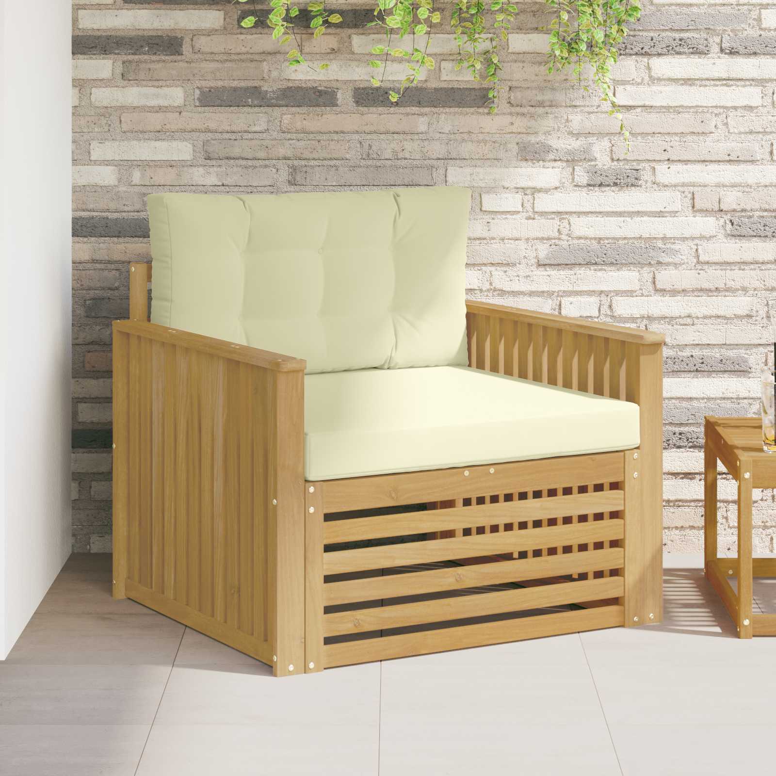 Outdoor-Sofa Polyester Weiß