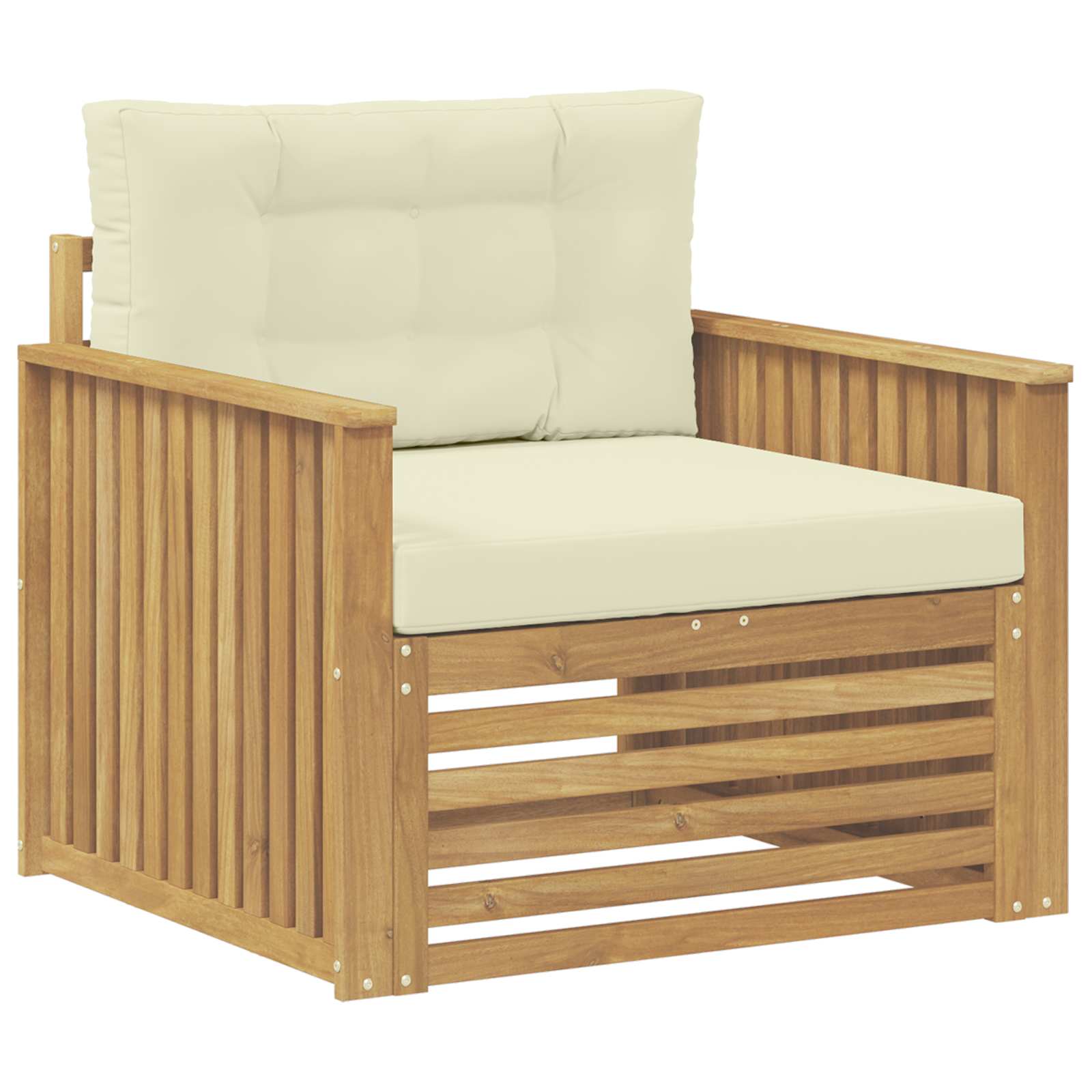 Outdoor-Sofa Polyester Weiß