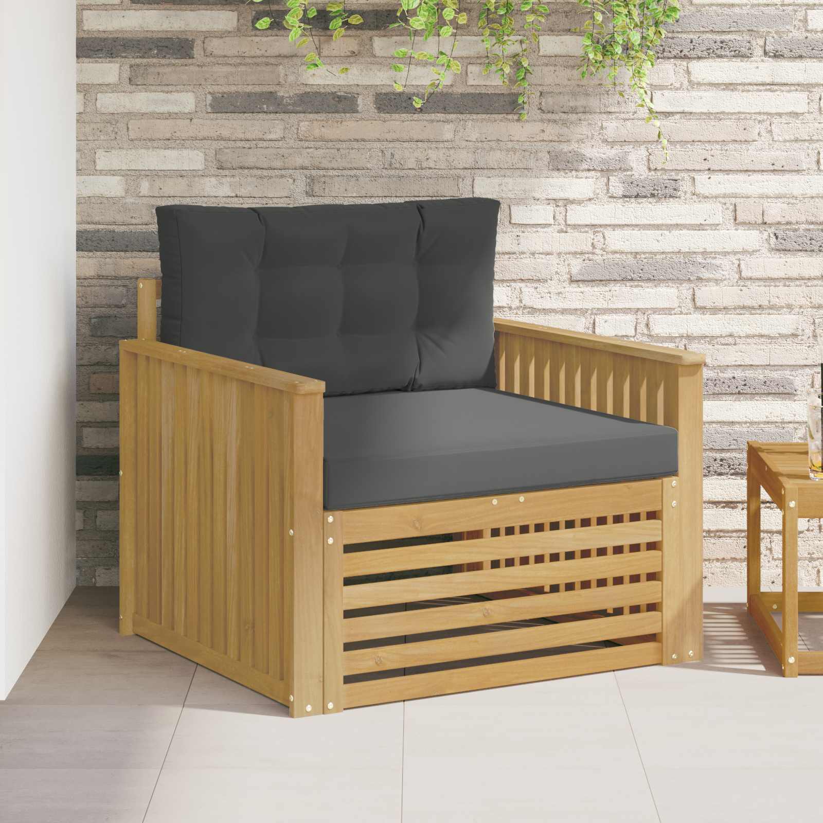 Outdoor-Sofa Polyester Weiß