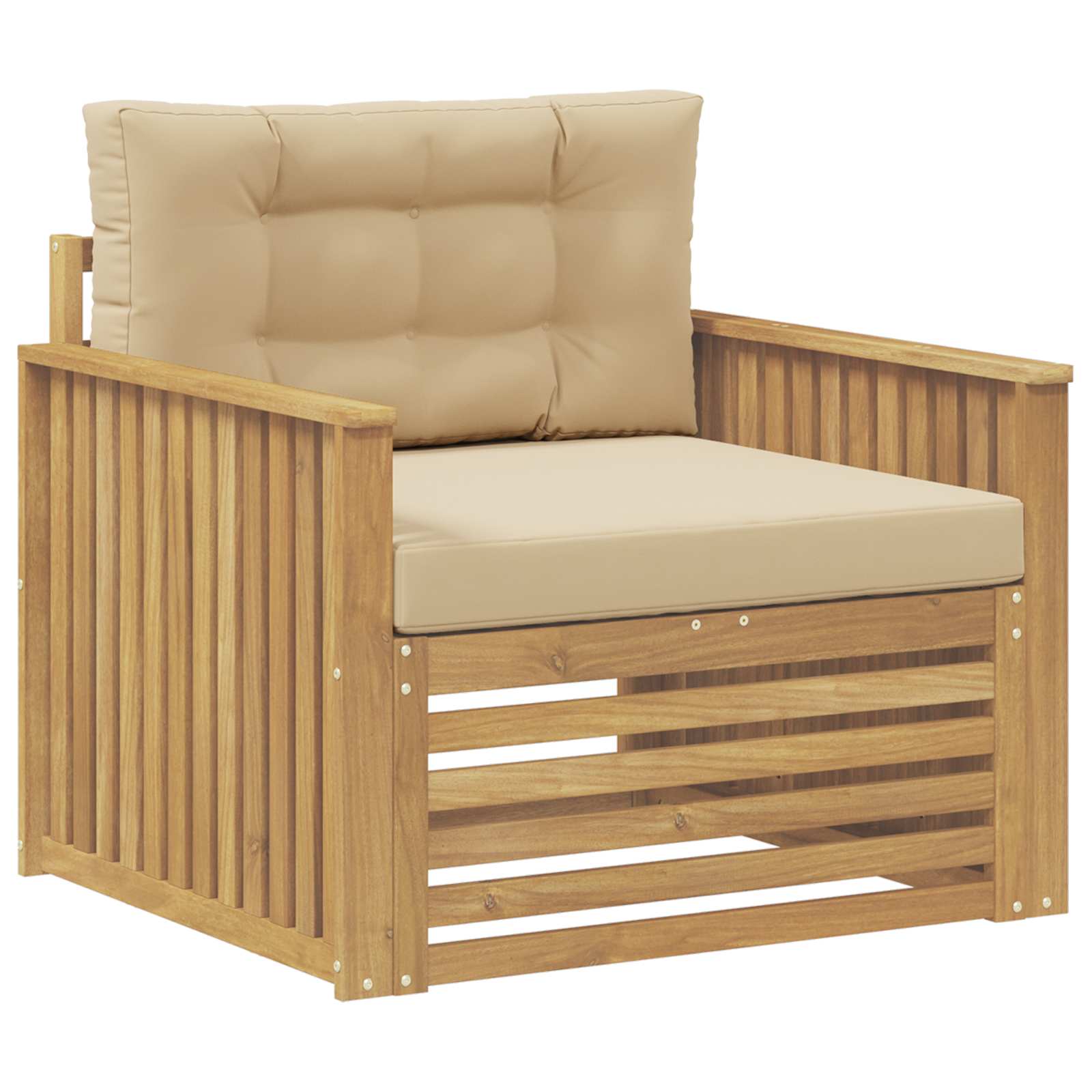 Outdoor-Sofa Polyester Weiß