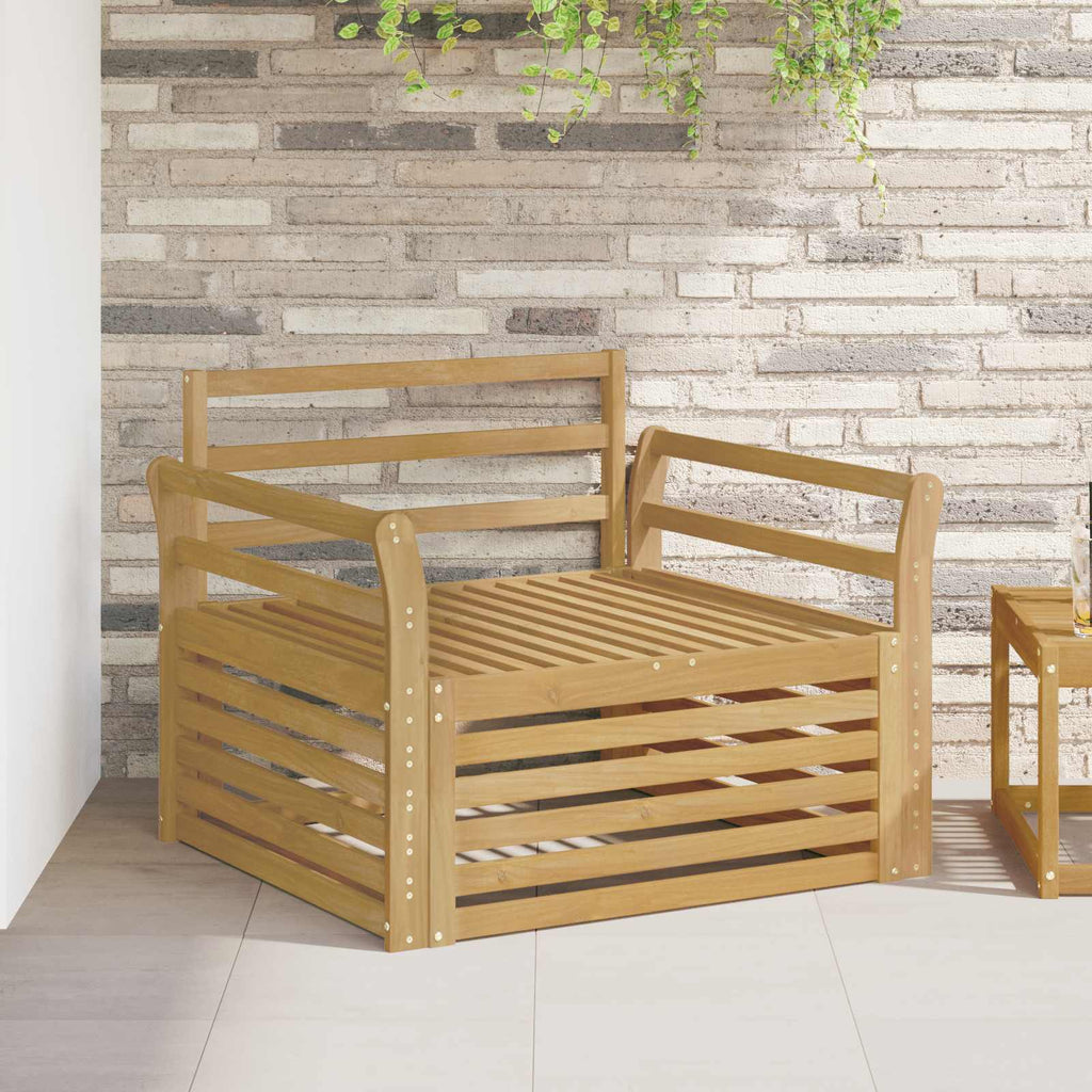 Outdoor-Sofa Massivholz Akazie Weiß