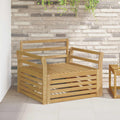 Outdoor-Sofa Massivholz Akazie Weiß
