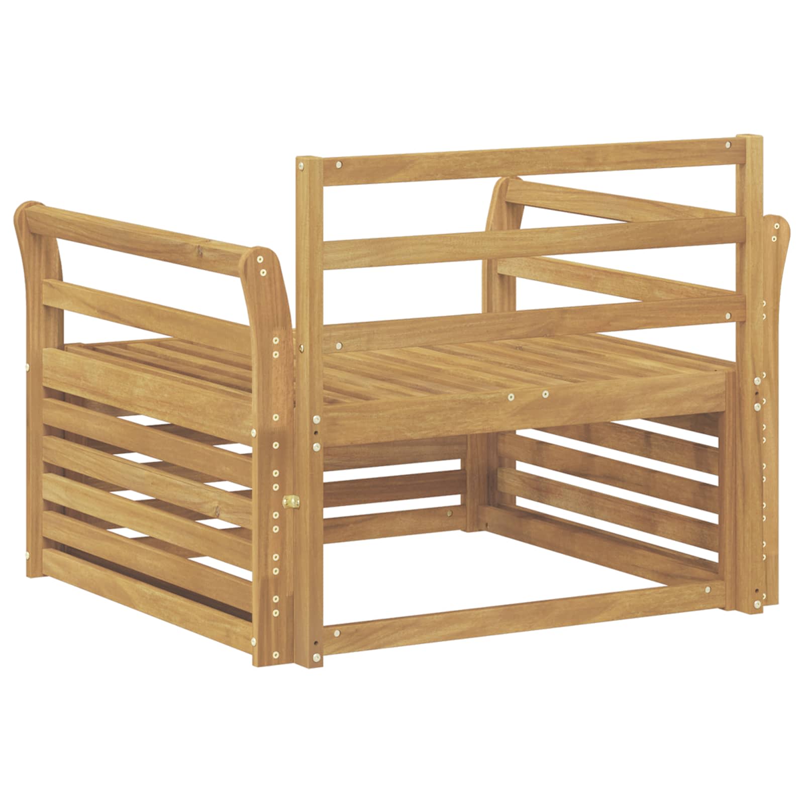Outdoor-Sofa Massivholz Akazie Weiß