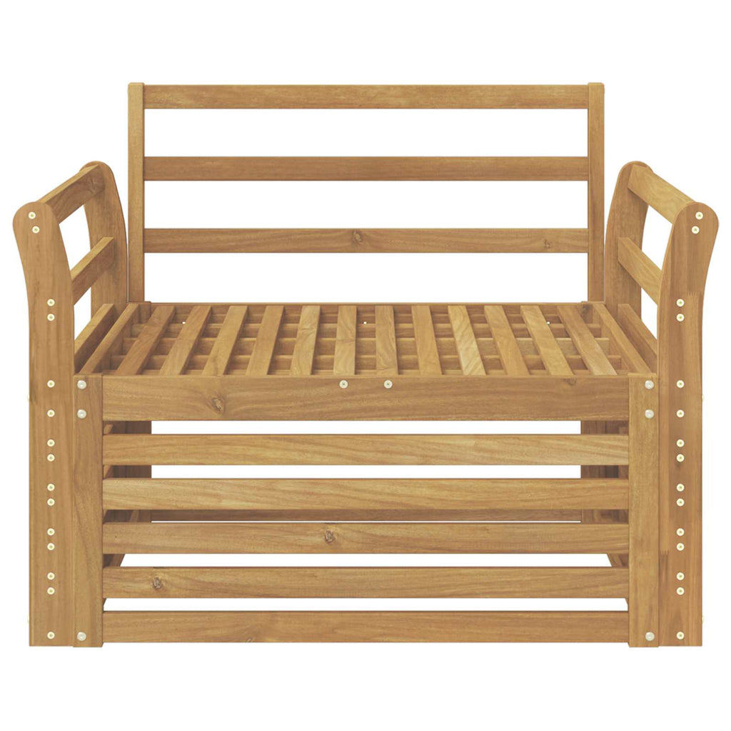 Outdoor-Sofa Massivholz Akazie Weiß