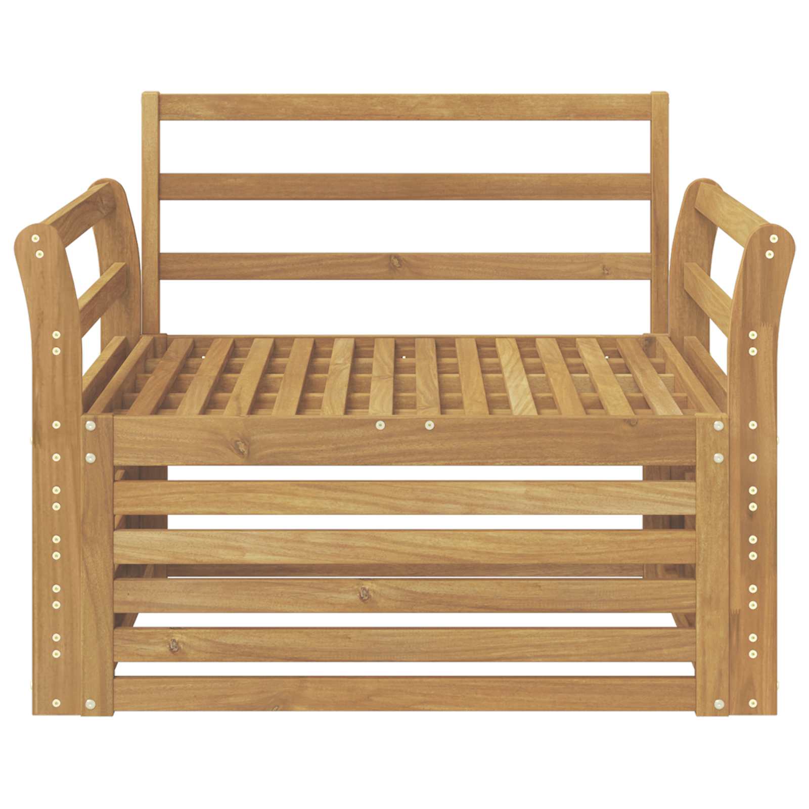 Outdoor-Sofa Massivholz Akazie Weiß