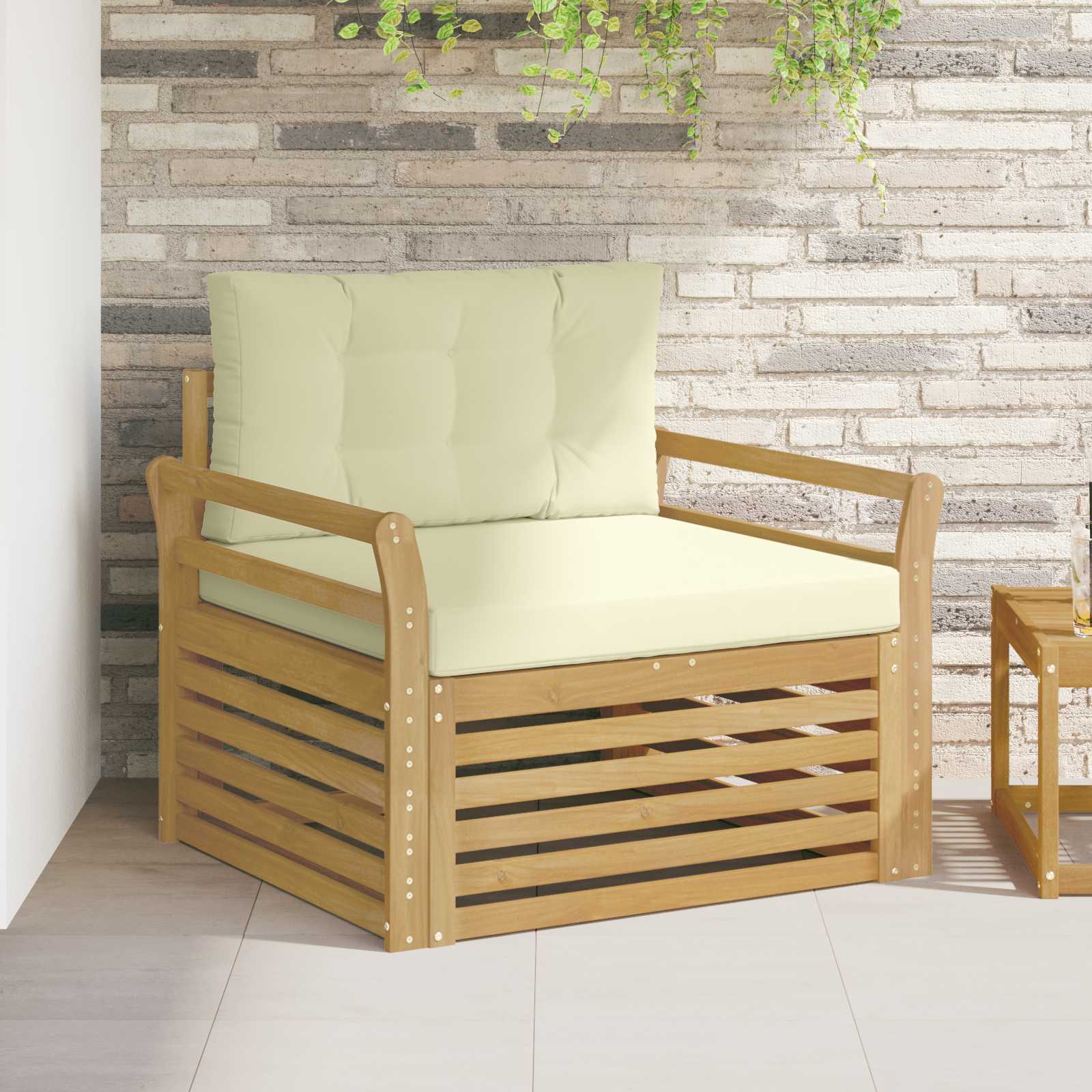 Outdoor-Sofa Polyester Weiß