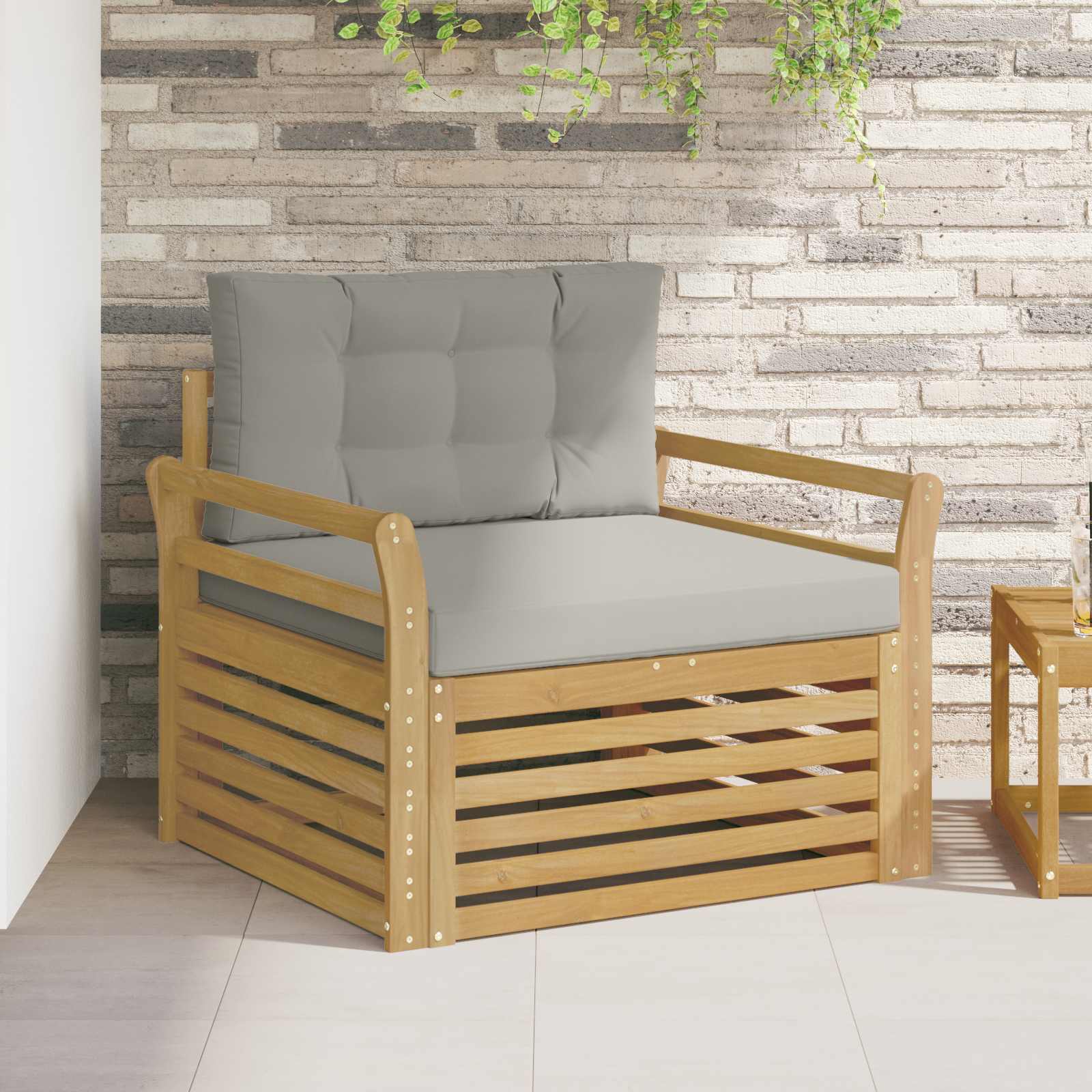 Outdoor-Sofa Polyester Weiß