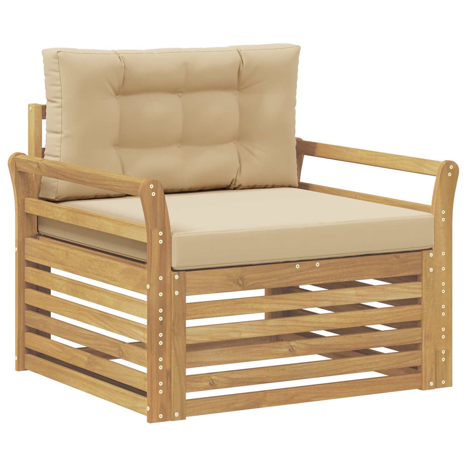 Outdoor-Sofa Polyester Weiß