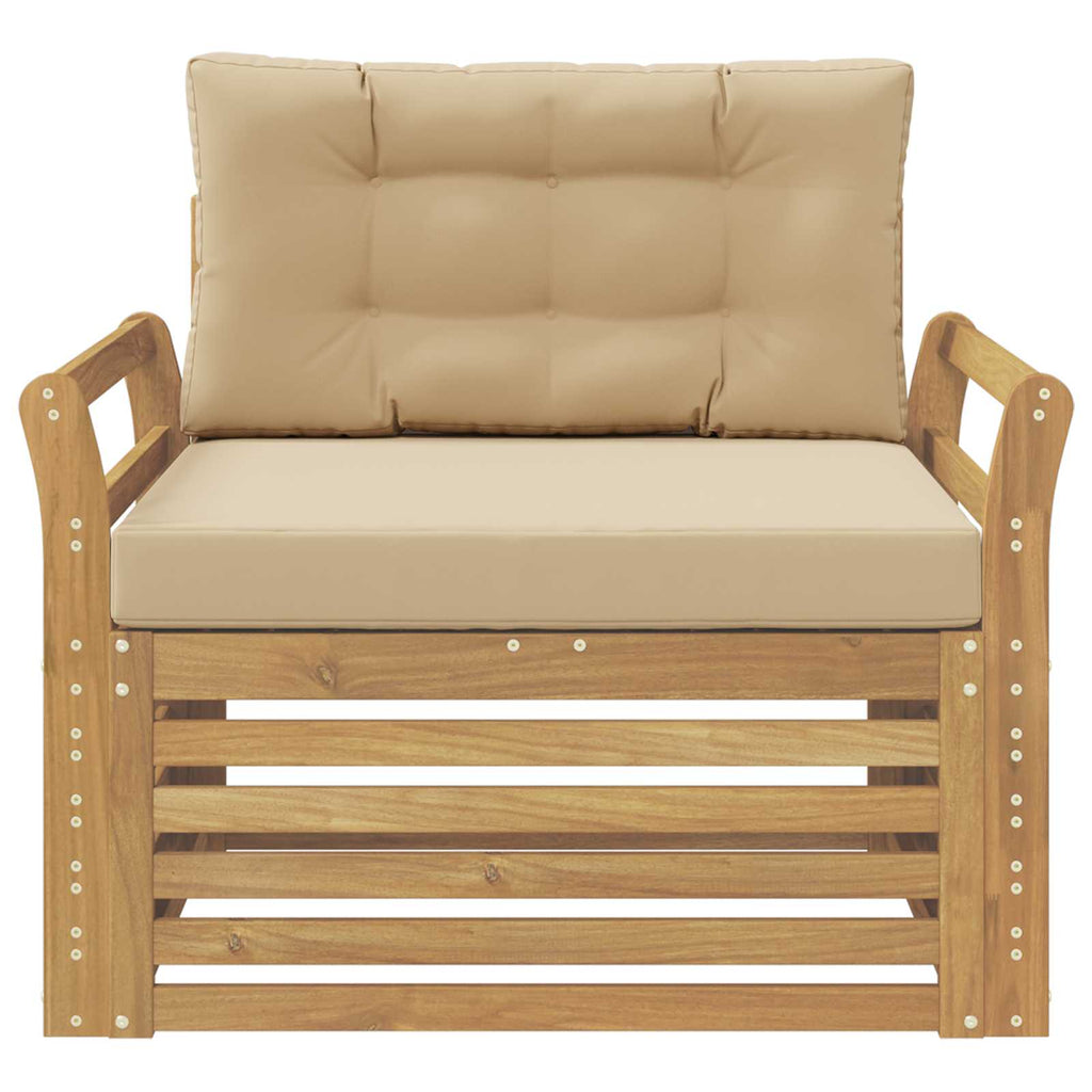 Outdoor-Sofa Polyester Weiß