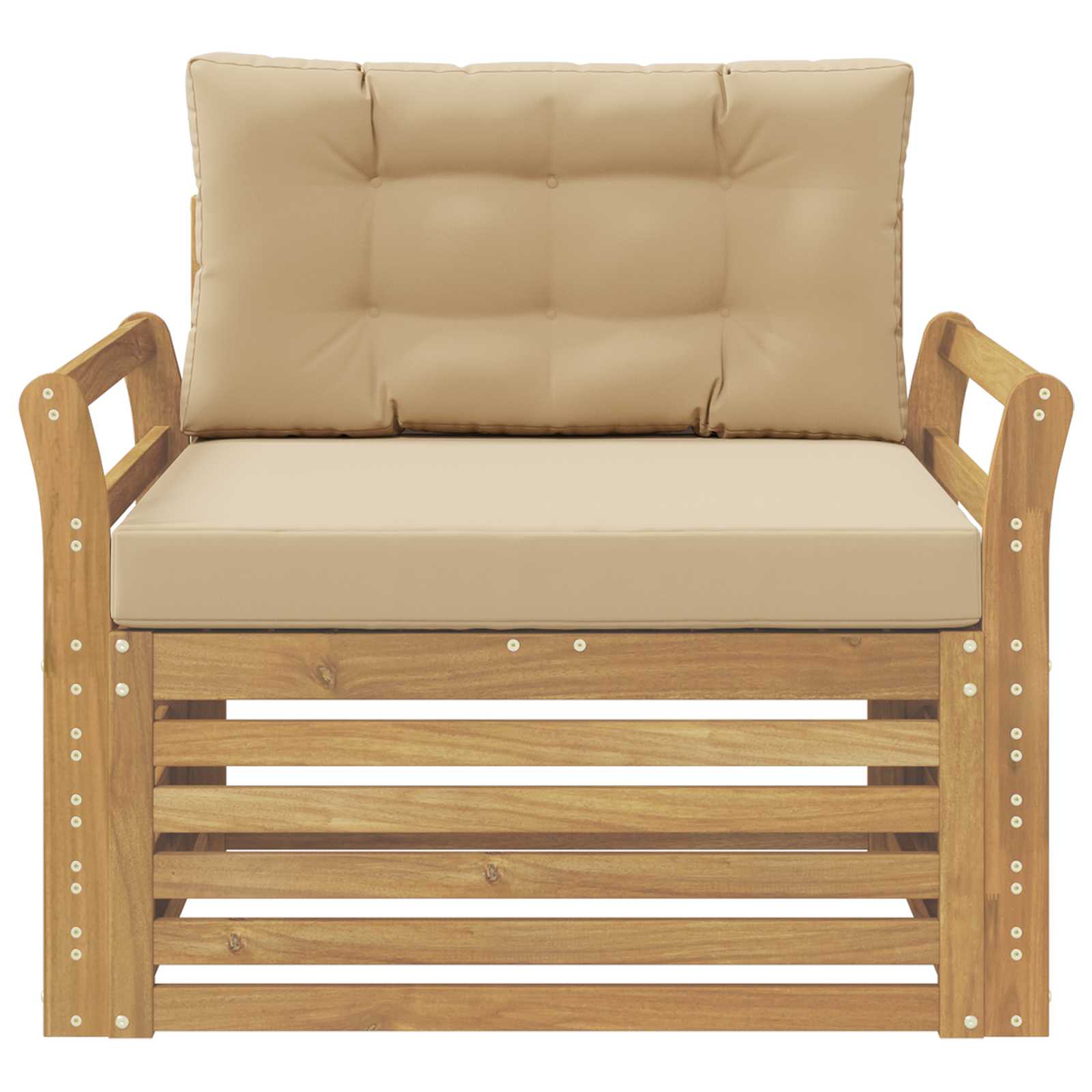 Outdoor-Sofa Polyester Weiß