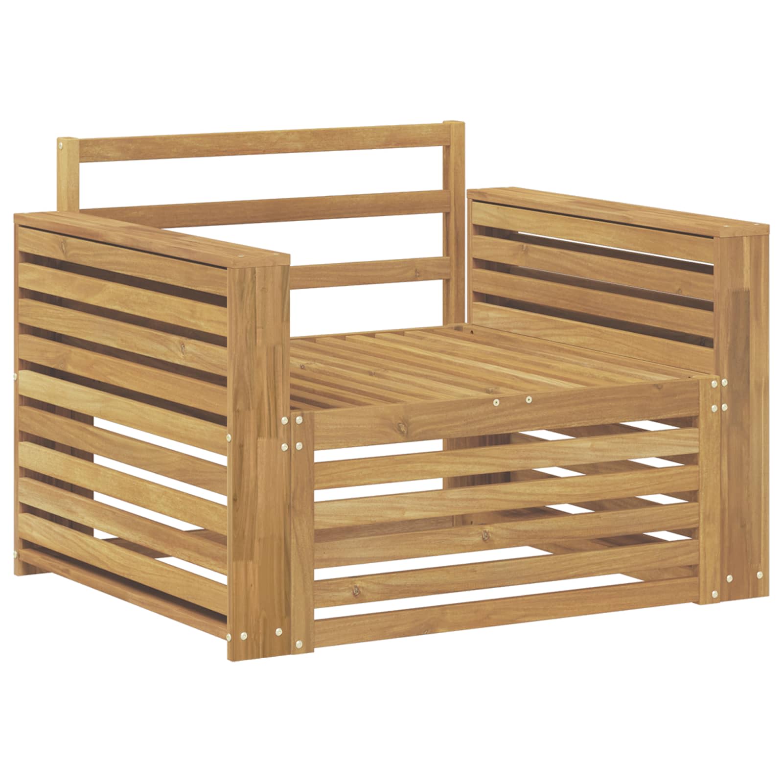 Outdoor-Sofa Massivholz Akazie Weiß