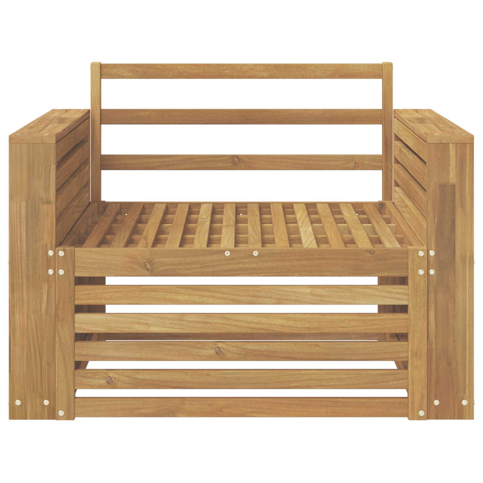 Outdoor-Sofa Massivholz Akazie Weiß