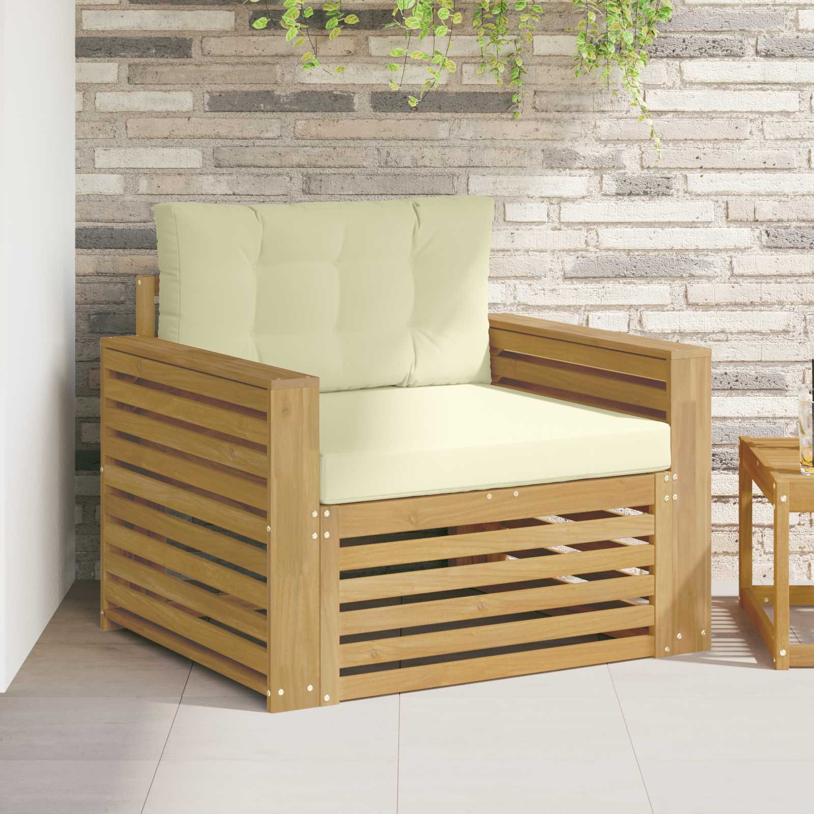 Outdoor-Sofa Polyester Weiß