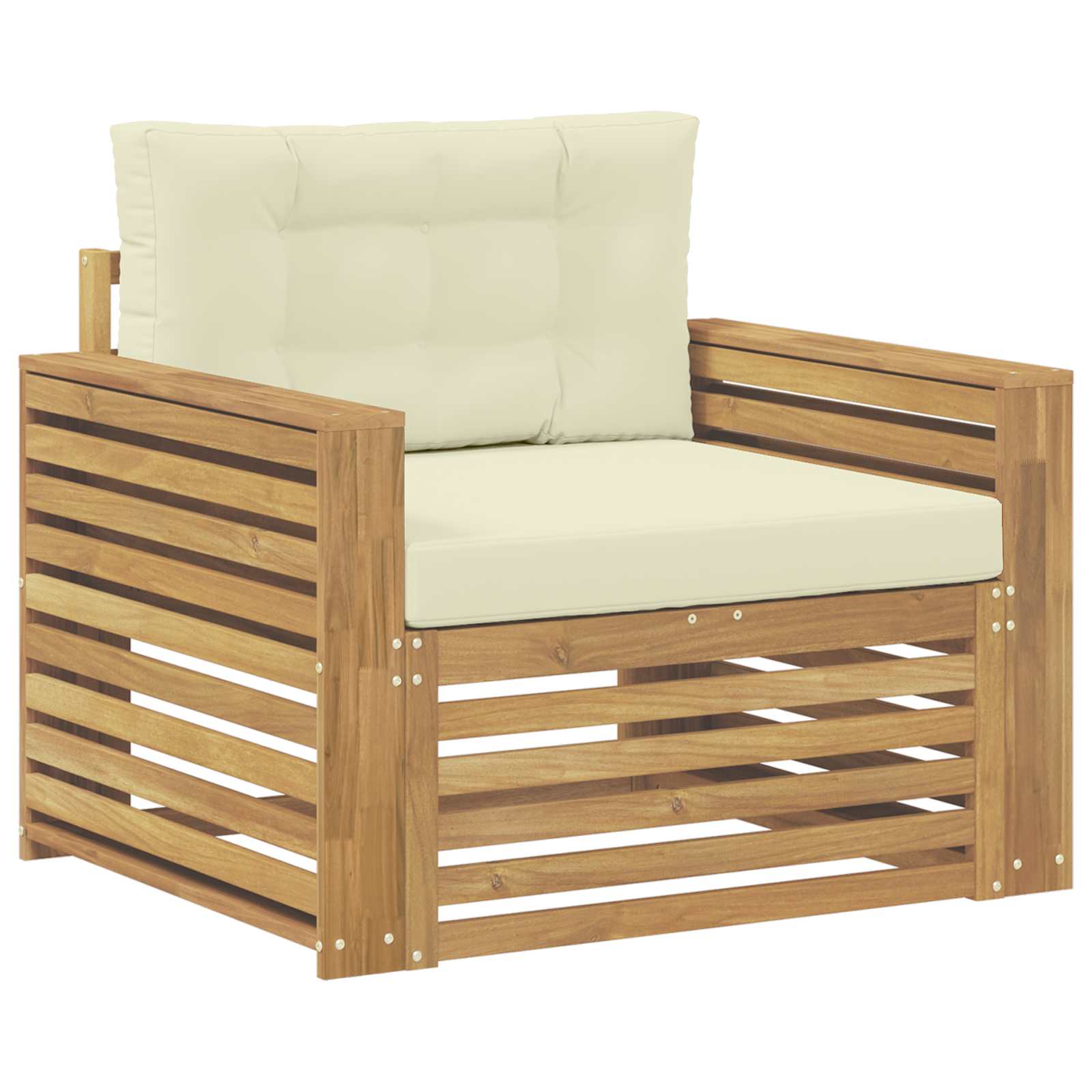 Outdoor-Sofa Polyester Weiß