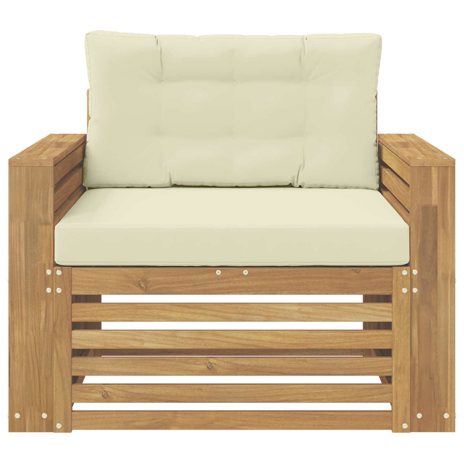 Outdoor-Sofa Polyester Weiß