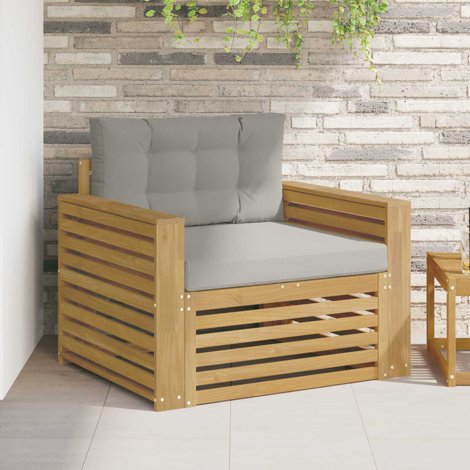 Outdoor-Sofa Polyester Weiß