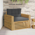 Outdoor-Sofa Polyester Weiß und Anthrazit