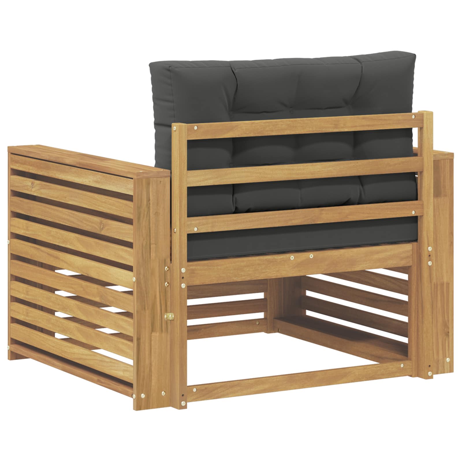 Outdoor-Sofa Polyester Weiß und Anthrazit