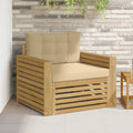 Outdoor-Sofa Polyester Weiß und Beige