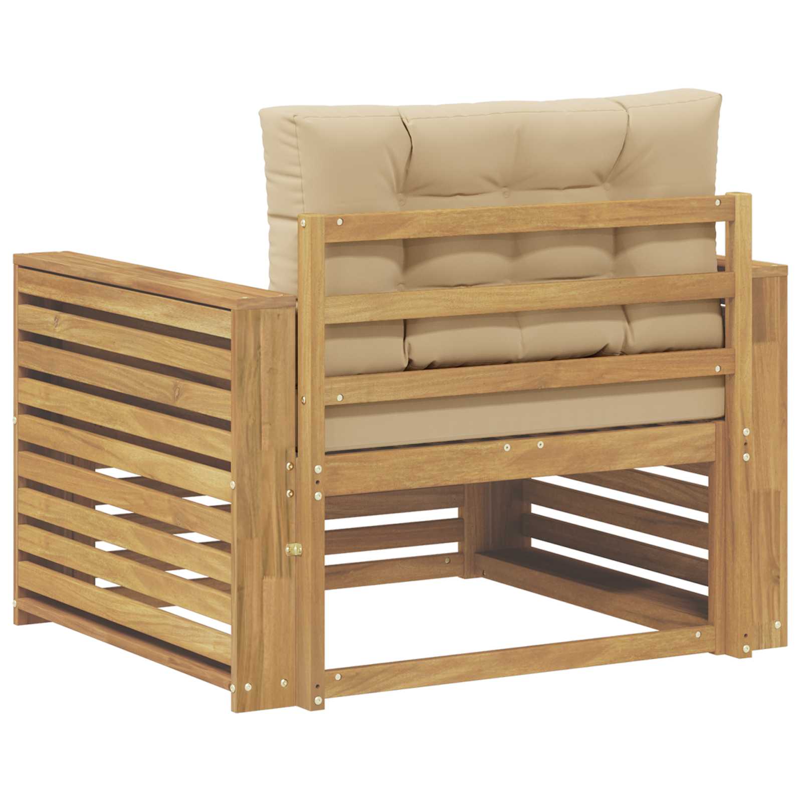 Outdoor-Sofa Polyester Weiß und Beige