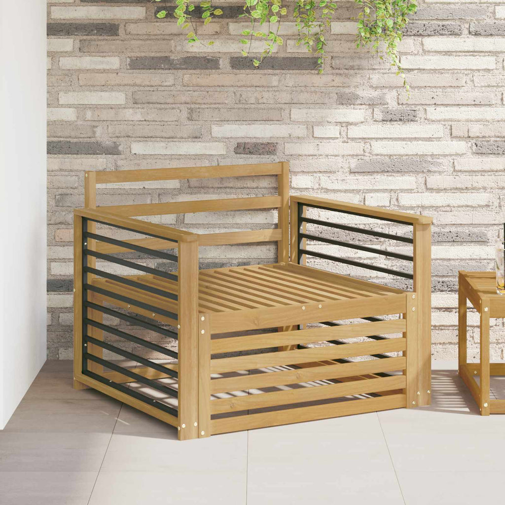 Outdoor-Sofa Massivholz Akazie Weiß