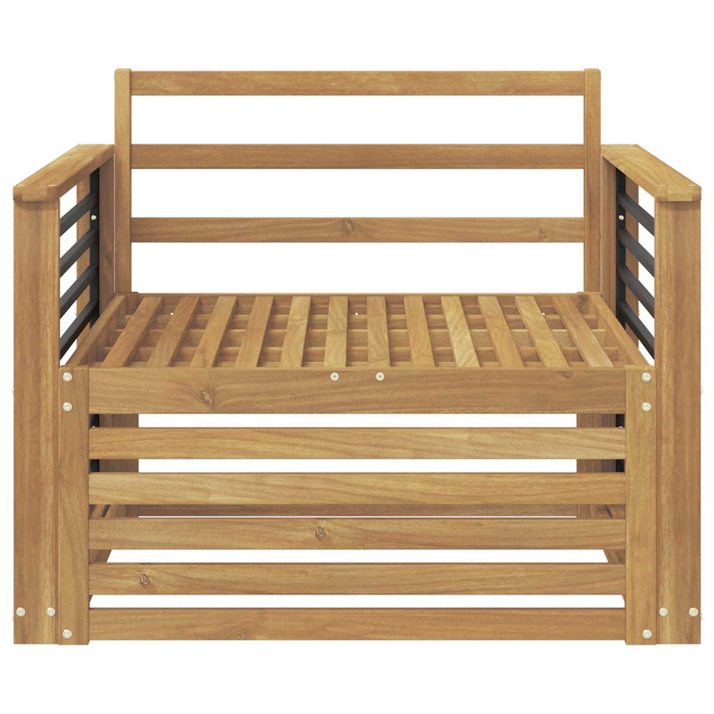Outdoor-Sofa Massivholz Akazie Weiß