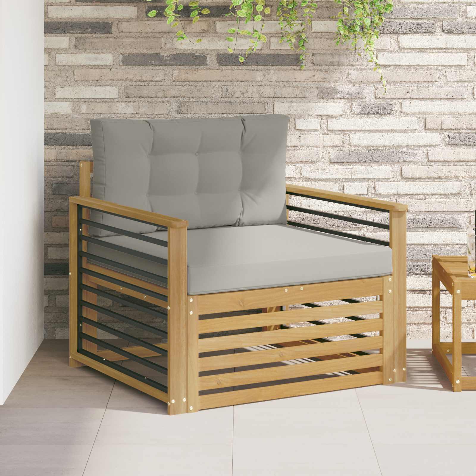 Outdoor-Sofa Polyester Weiß