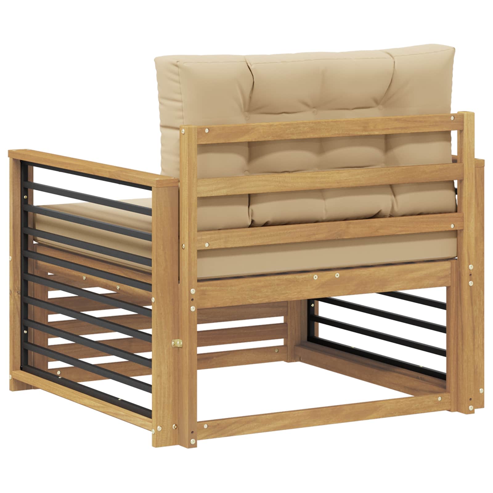 Outdoor-Sofa Polyester Weiß und Beige