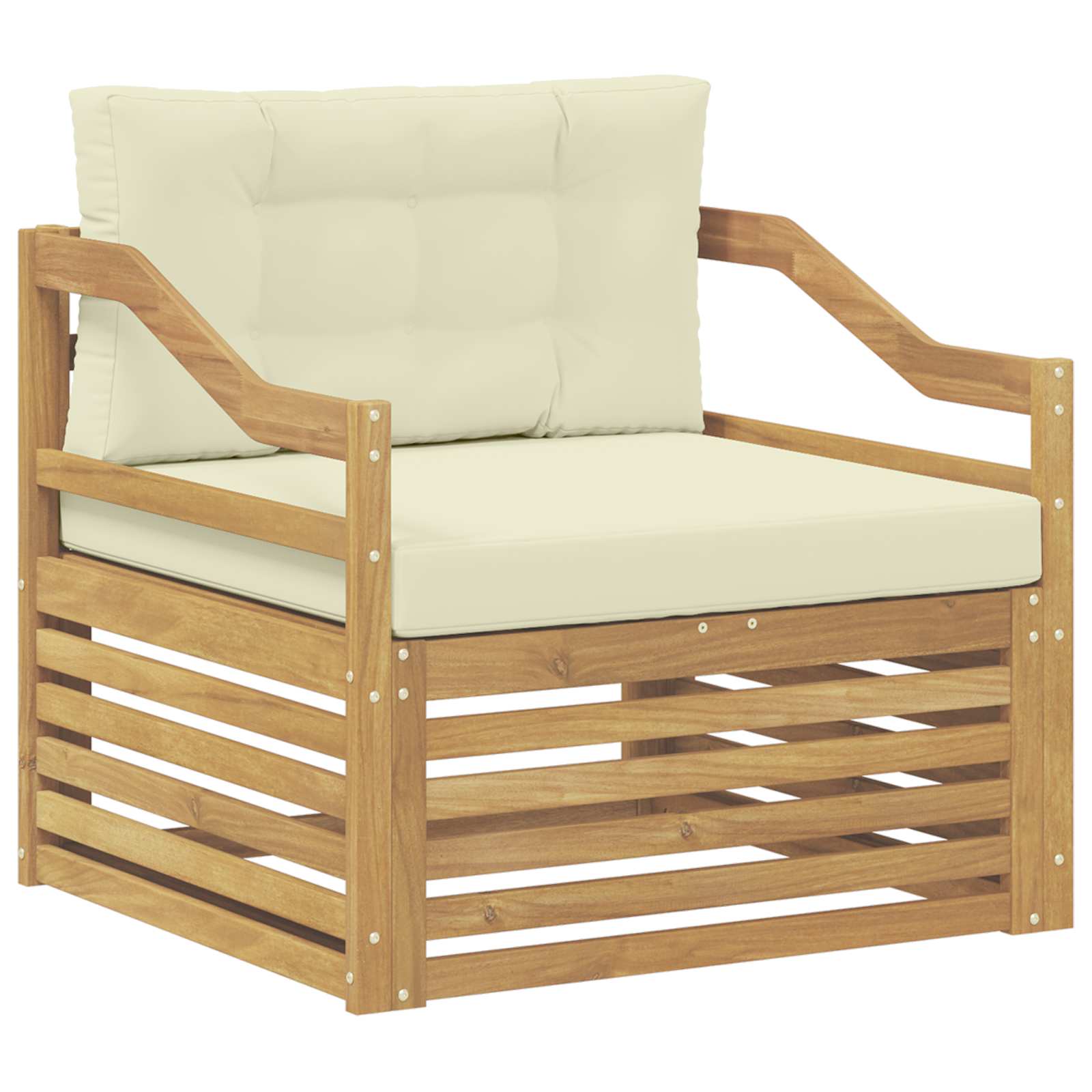 Outdoor-Sofa Weiß und Creme