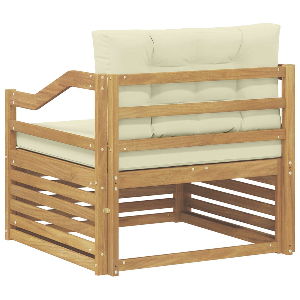 Outdoor-Sofa Weiß und Creme