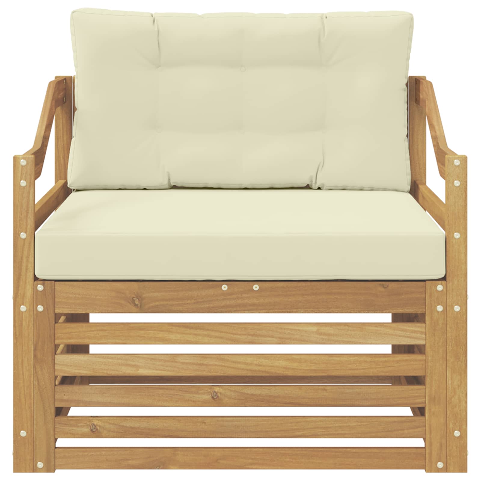 Outdoor-Sofa Weiß und Creme