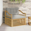 Outdoor-Sofa Weiß und Hellgrau