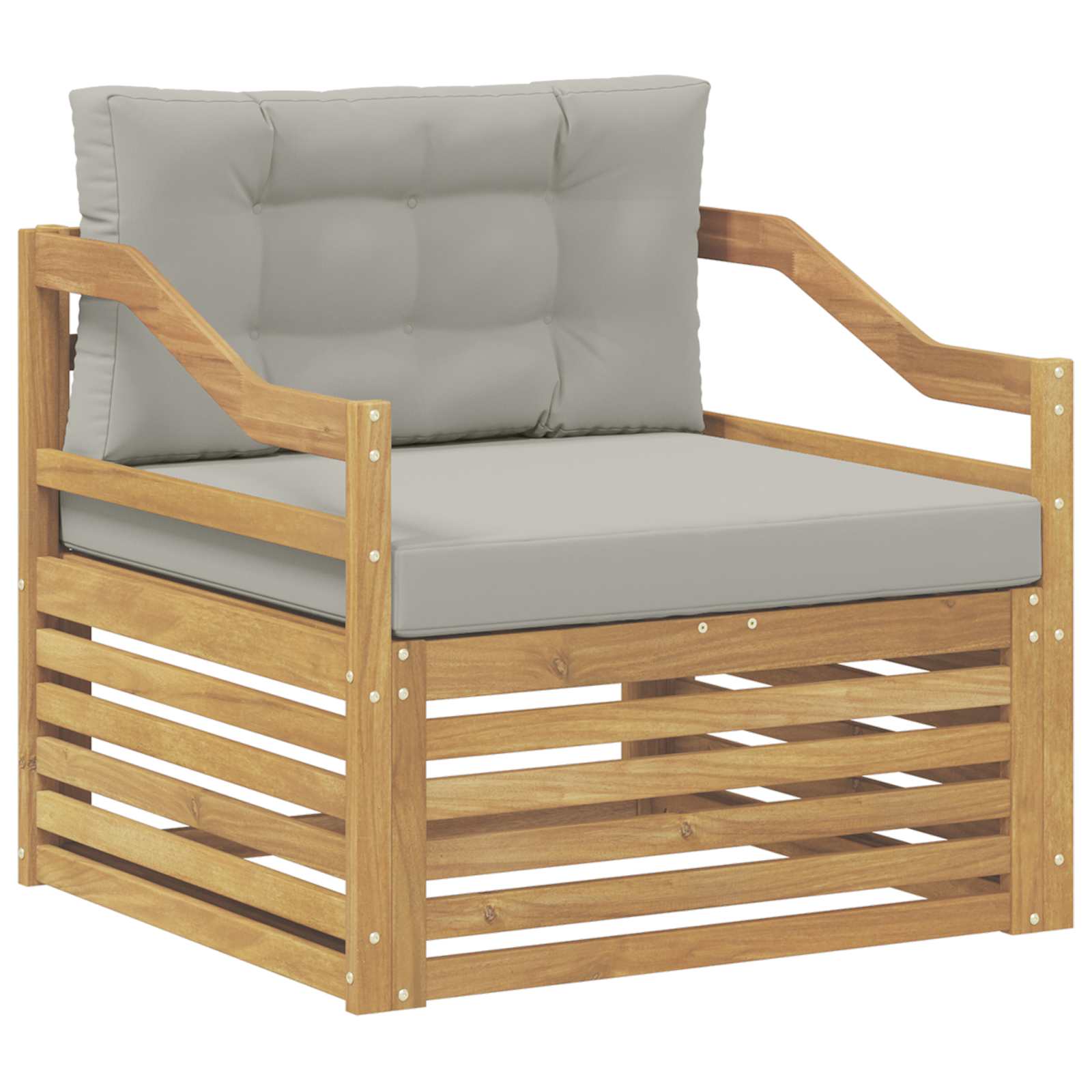 Outdoor-Sofa Weiß und Hellgrau
