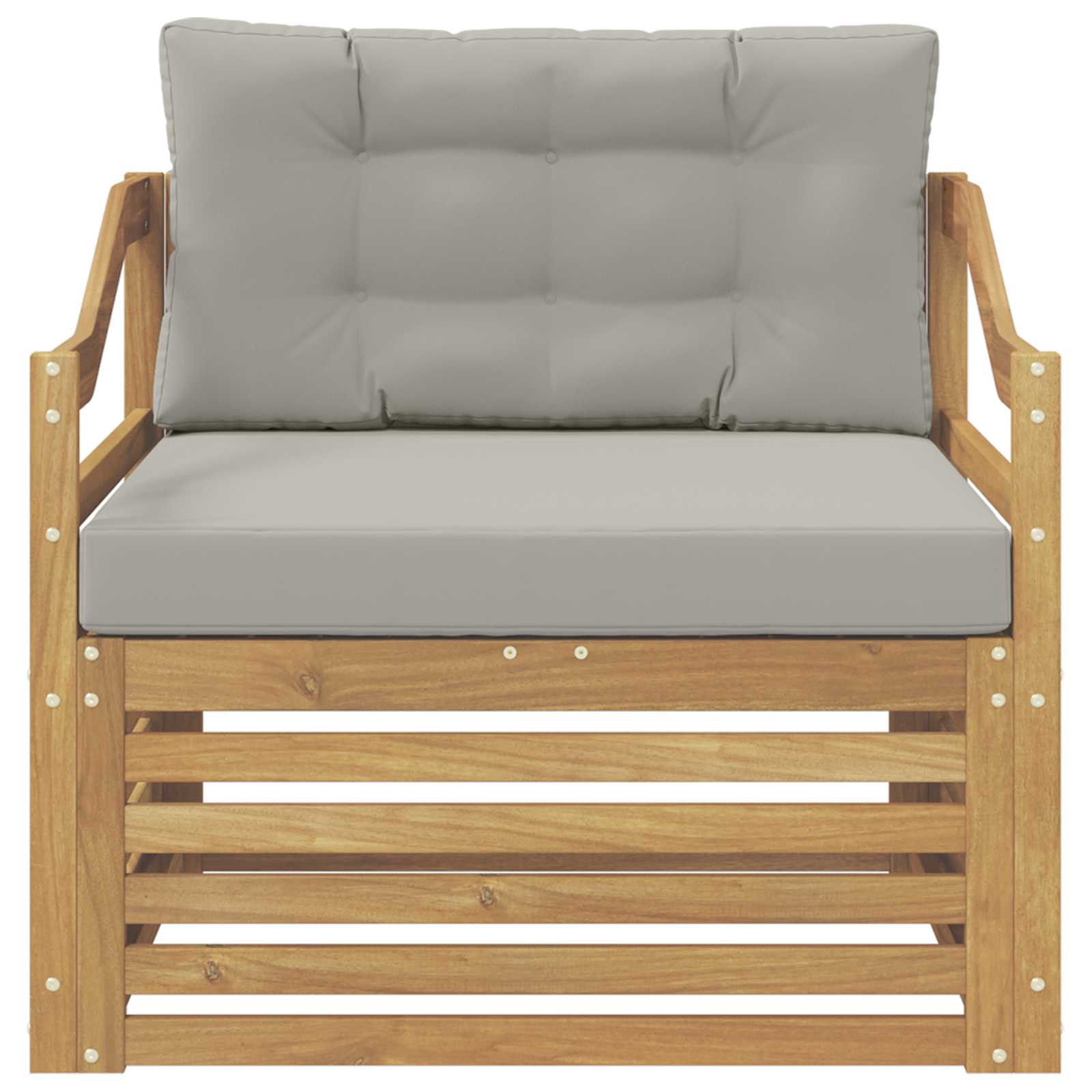 Outdoor-Sofa Weiß und Hellgrau