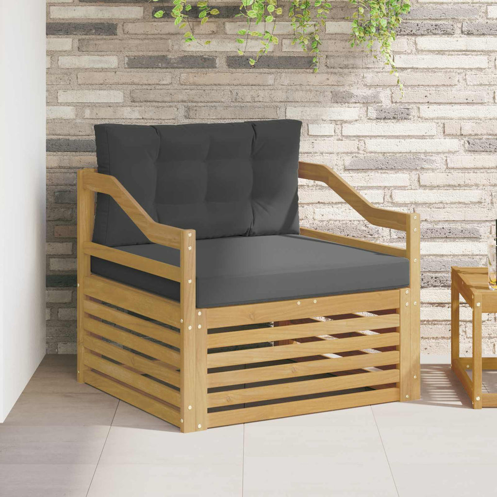 Outdoor-Sofa Weiß und Anthrazit