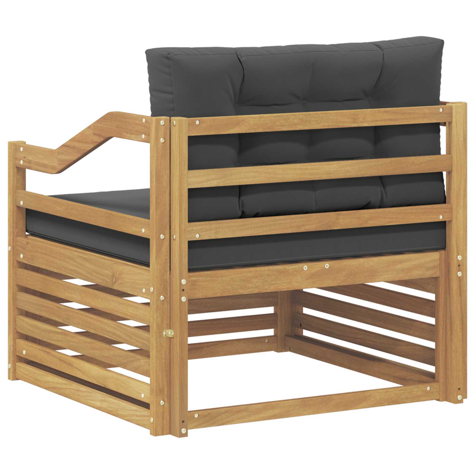 Outdoor-Sofa Weiß und Anthrazit